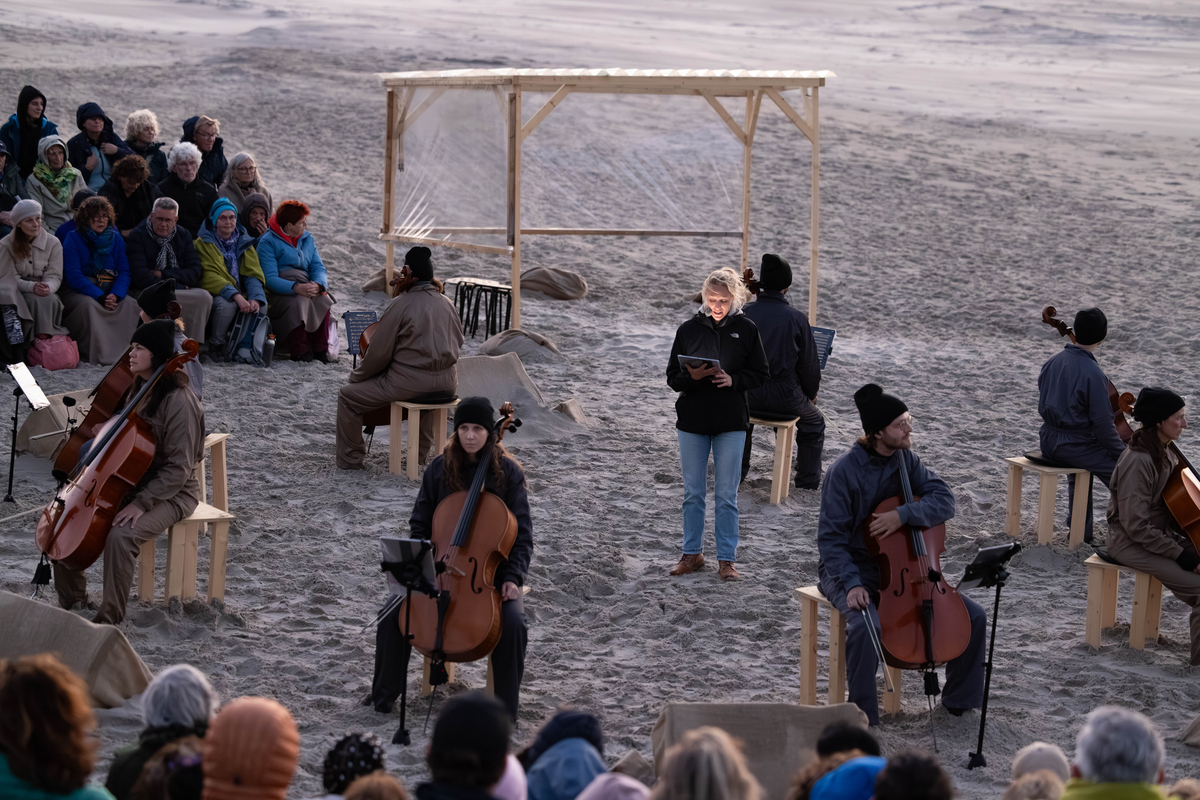 Oerol: a composition that seems to move with the light, and a seagull that joins the choreography